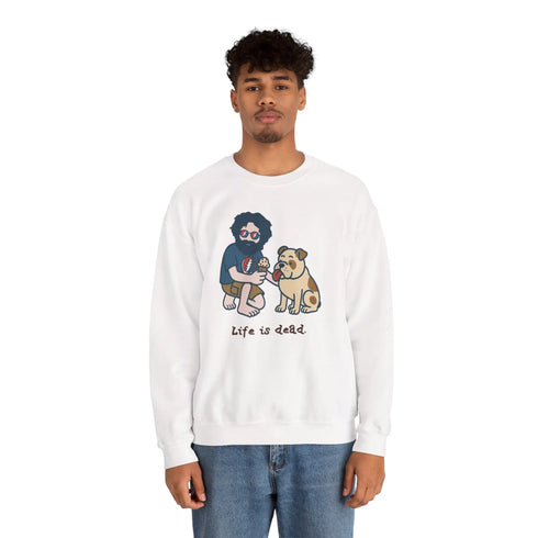 Grateful Dead - Jerry and Frank Are Sharin' | Life is dead. Crewneck Sweatshirt - StealieShop